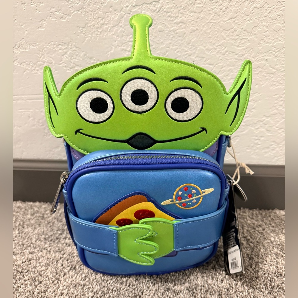NWT Loungefly Pixar Crossbuddies Backpack Crossbody Bag